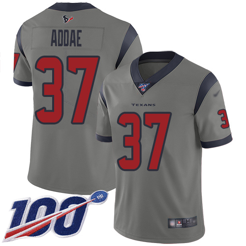 Houston Texans Limited Gray Men Jahleel Addae Jersey NFL Football #37 100th Season Inverted Legend->houston texans->NFL Jersey